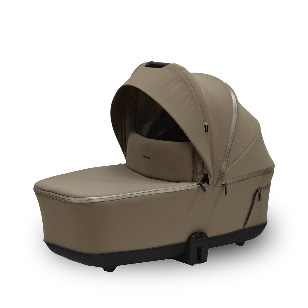 Bella III Mocca carry cot for newborns up to 6 months in a sophisticated mocha color