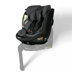 Mico iSize Modular Car Seat with secure base, adjustable for children 45-105 cm, featuring 360° rotation and advanced safety.