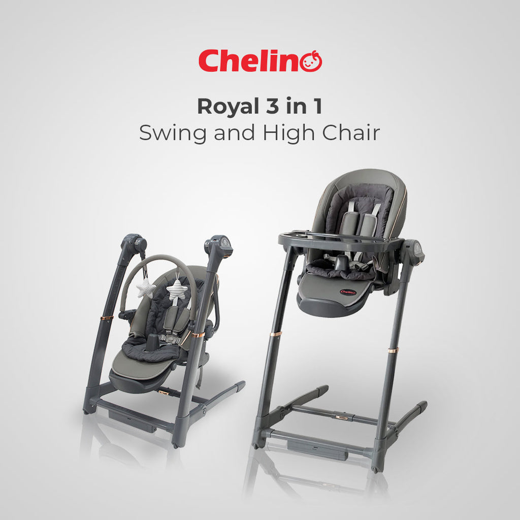 Royal 3 in 1 Swing and High Chair - Beige